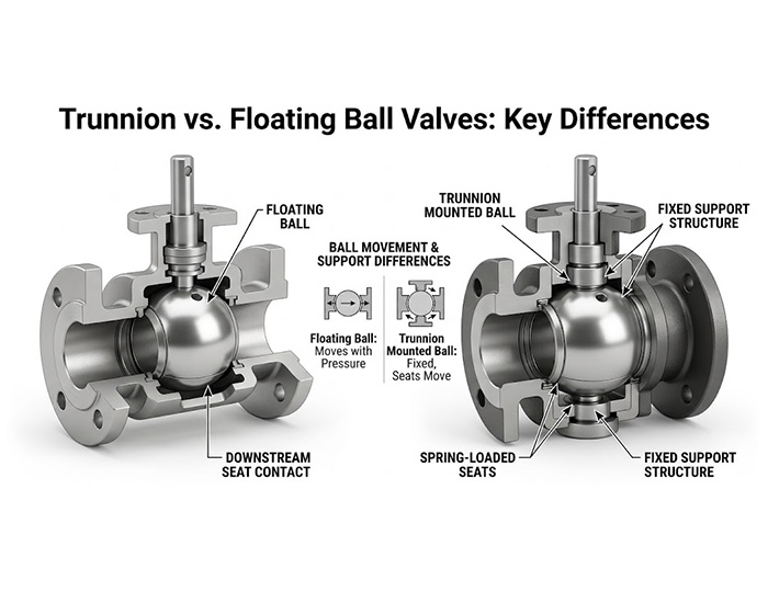 Katup Trunnion vs. Bola Mengambang: Perbedaan Utama